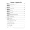 A contents page listing twelve weekly workouts covering reading and writing skills for Year 8 English