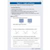 A Year 8 science page on light and vision with three tasks: comparing density, circling a reflection diagram
