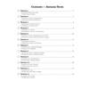 A contents page listing 12 weekly workouts covering reading and writing skills for the Autumn Term