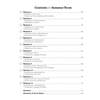 A contents page listing twelve weekly workouts for English reading and writing, with page numbers and tick boxes