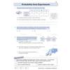 Six probability questions on relative frequency and expected outcomes, with a spinner diagram and carnival prizes
