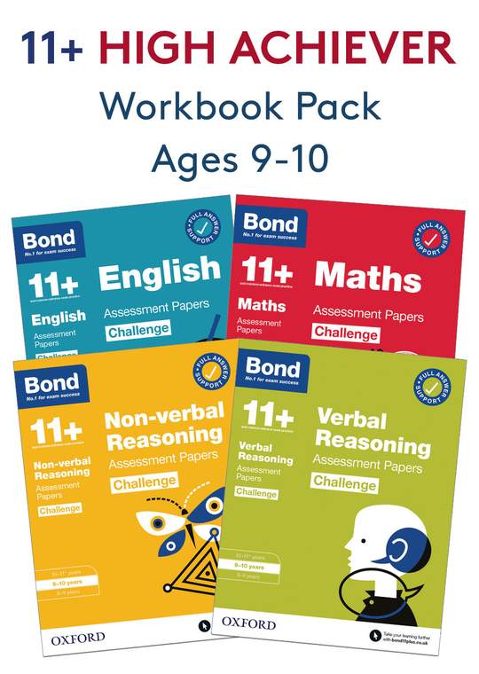 11+ High Achievers Workbook Pack (Ages 9-10)