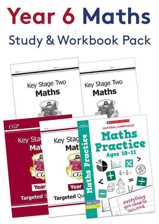 Year 6 Maths Study & Workbook Pack (Ages 10-11)