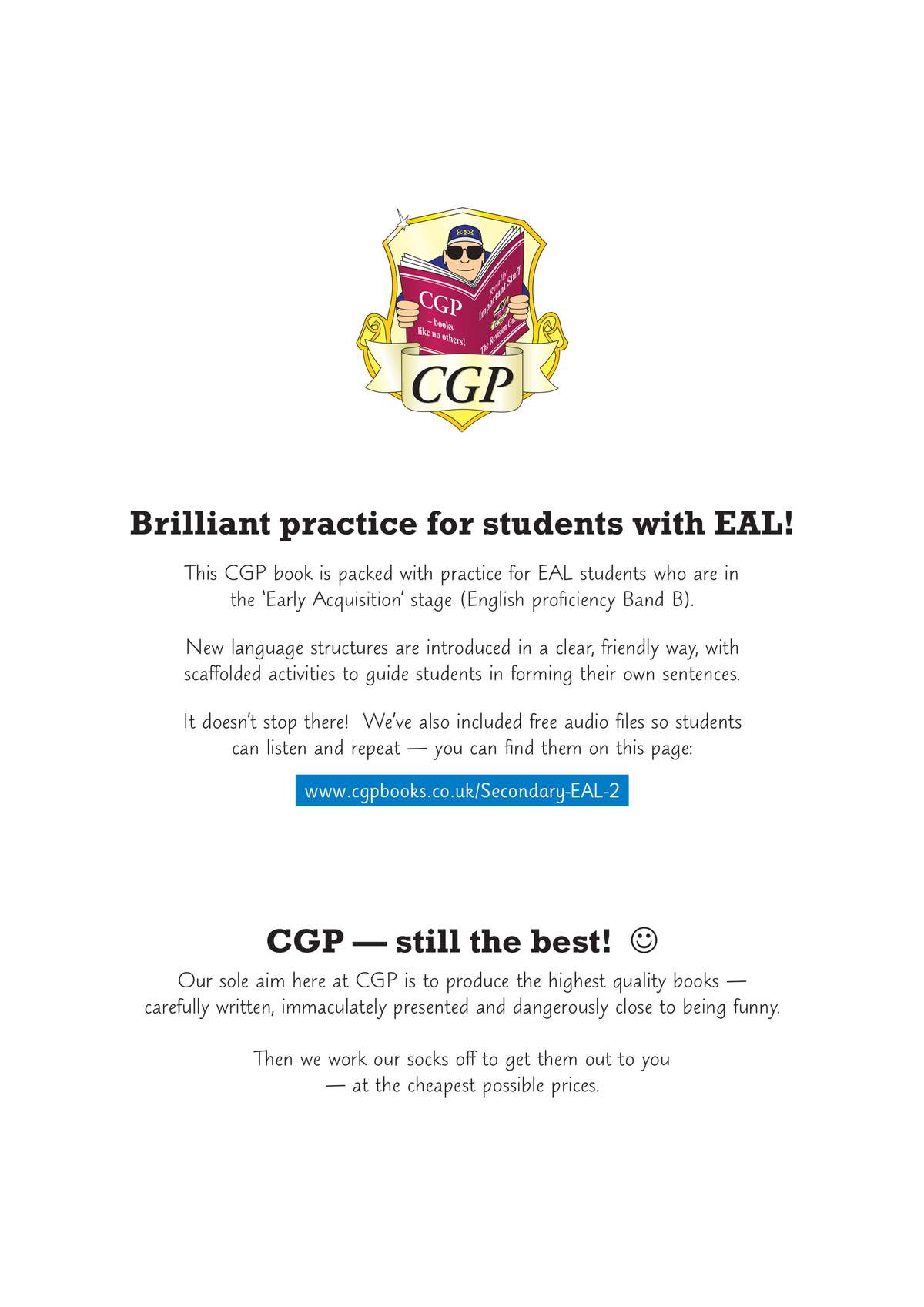 An introduction page explaining the book's focus on EAL students in the Early Acquisition stage