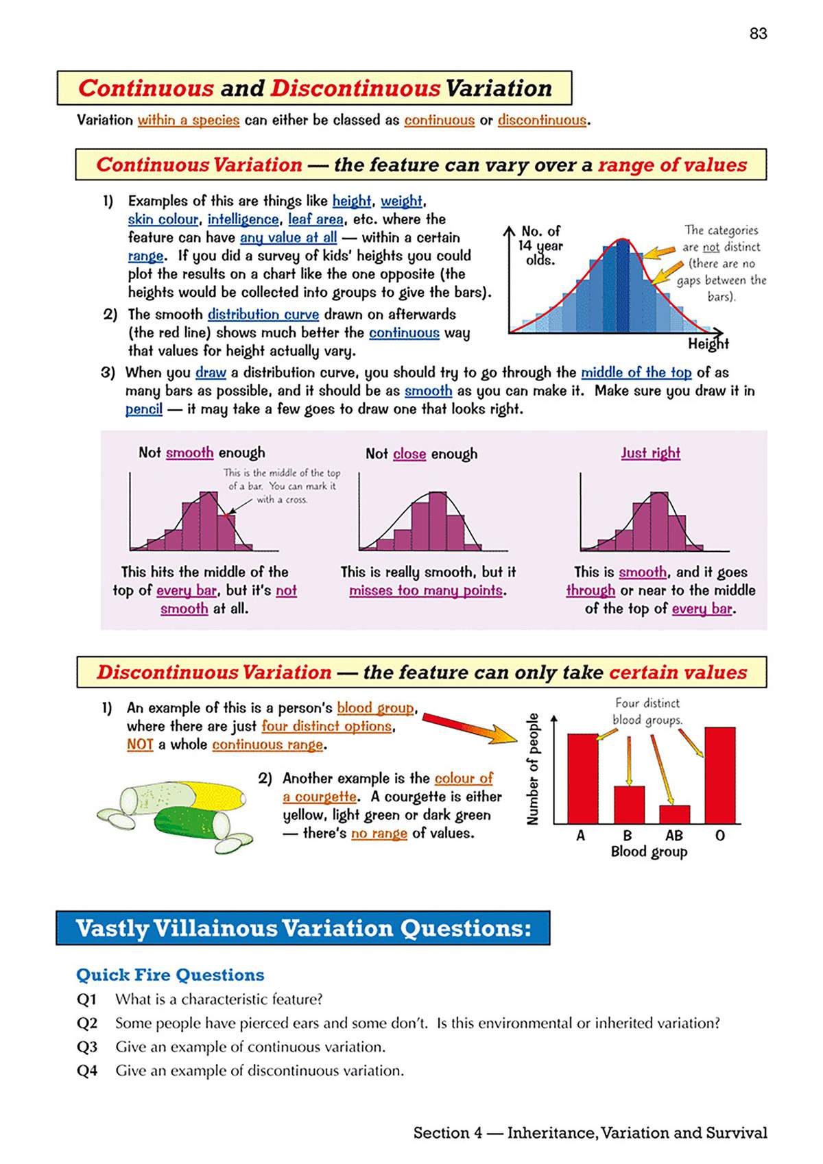 This page explains continuous and discontinuous variation with diagrams and examples