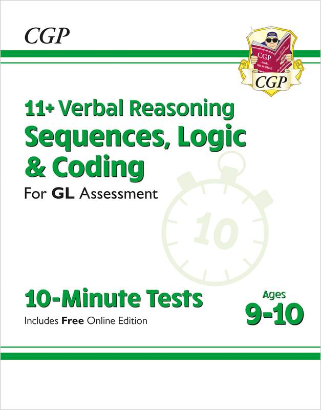 GL 11+ Sequences, Logic & Coding 10-Minute Tests (Ages 9-10) Main Image