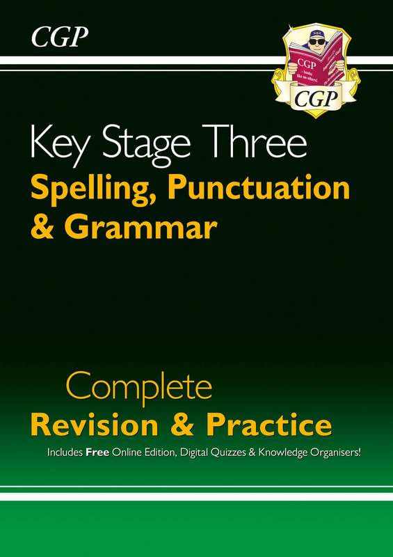 KS3 Spelling, Punctuation & Grammar Complete Revision & Practice (with Online Edition & Quizzes) Main Image