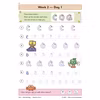 Children trace letters C, O and A with arrows and red dots, then self-assess with smiley faces