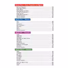 A contents page listing maths topics from ratio and algebra through to statistics, with page numbers for easy navigation