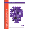 The front cover of Mental Arithmetic Book 4, featuring a purple brain graphic filled with maths symbols