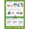 Children fill in missing numbers in a pattern, circle vegetables in the wrong box, and calculate seeds in packets