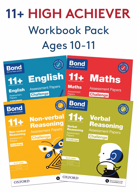 11+ High Achievers Workbook Pack (Ages 10-11)