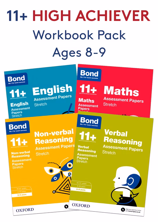 11+ High Achievers Workbook Pack (Ages 8-9)