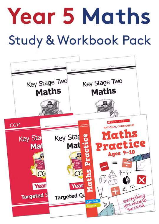 Year 5 Maths Study & Workbook Pack (Ages 9-10)