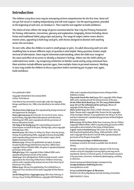 Sample of KS2 Comprehension Workbook Pack Ages 7-11 Schofield & Sims with Answers NEW ()