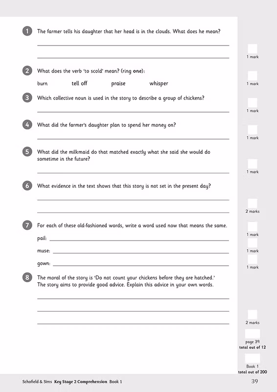 Sample of KS2 Comprehension Workbook Pack Ages 7-11 Schofield & Sims with Answers NEW ()