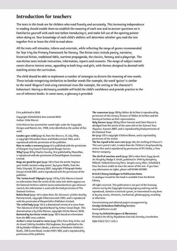 Sample of KS2 Comprehension Workbook Pack Ages 7-11 Schofield & Sims with Answers NEW ()