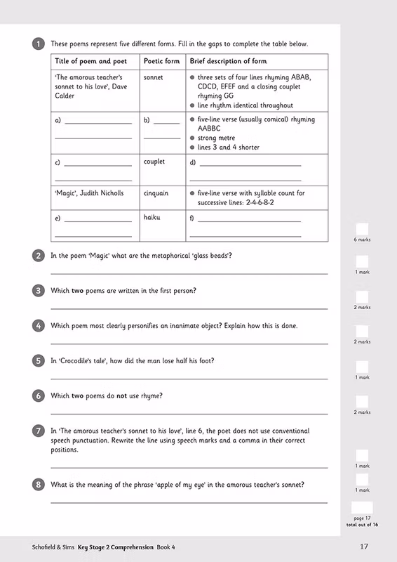 Sample of KS2 Comprehension Workbook Pack Ages 7-11 Schofield & Sims with Answers NEW ()