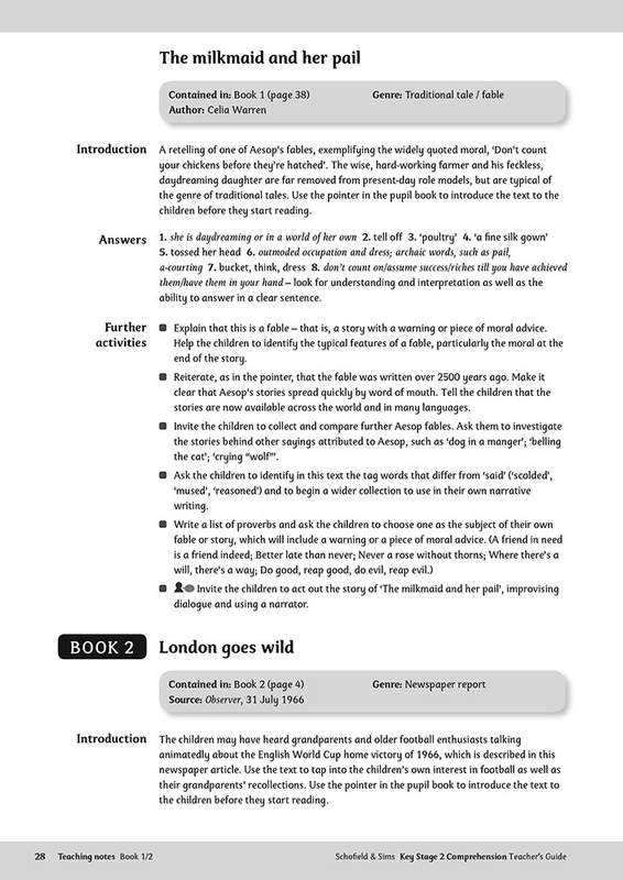 Sample of KS2 Comprehension Workbook Pack Ages 7-11 Schofield & Sims with Answers NEW ()