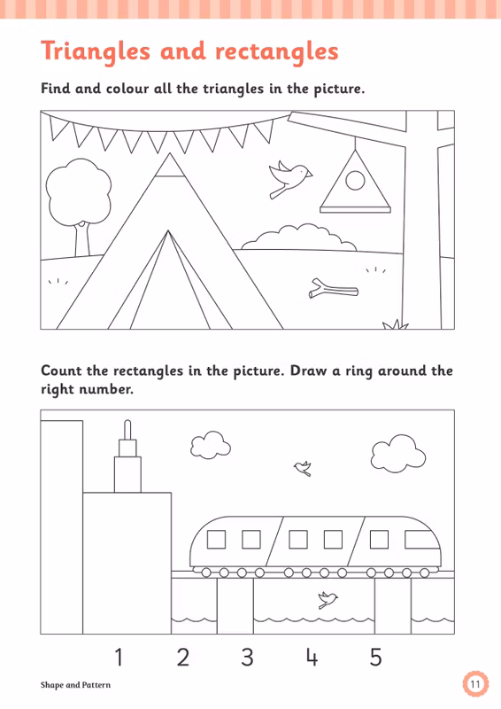 Sample of Reception Maths Workbook Pack Ages 4-5 CGP Schofield & Sims with Answers NEW ()