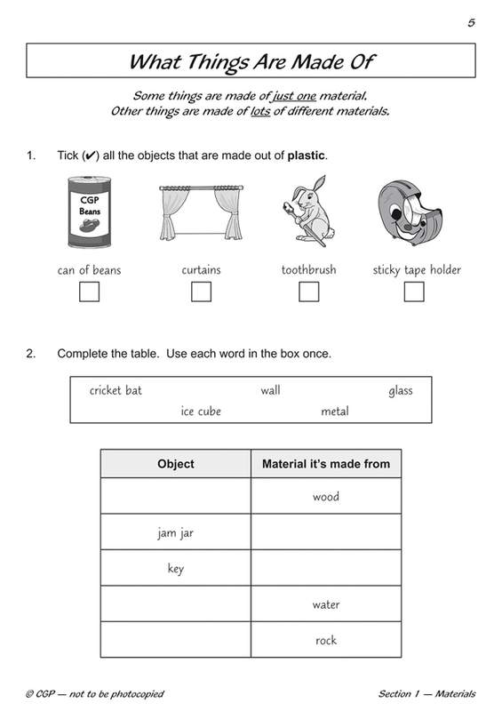 Sample of Year 1 Science Workbook Pack Ages 5-6 CGP 3 Books with Answers NEW ()