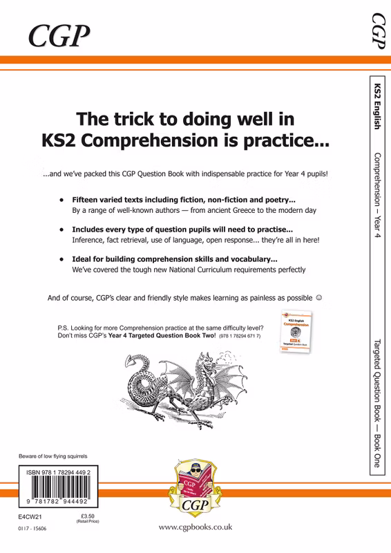 Sample of KS2 Year 4 English Maths Science Question Books Pack Ages 8-9 CGP with Answers ()