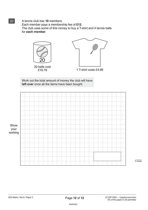 Sample of KS2 Maths & English SATS 2027 Practice Papers Y6 Ages 10-11 CGP with Answers ()