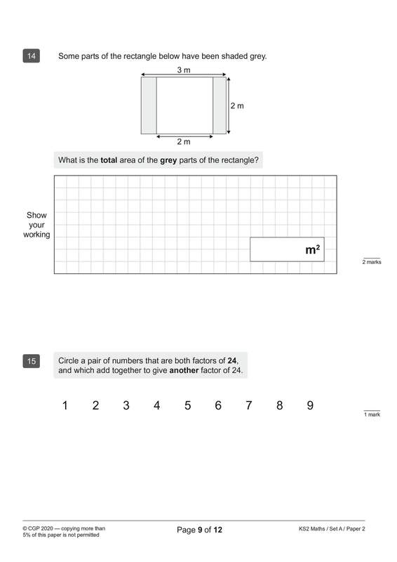 Sample of KS2 Maths SATs Practice Papers 5 Pack Bundle Year 6 CGP with Answers NEW ()
