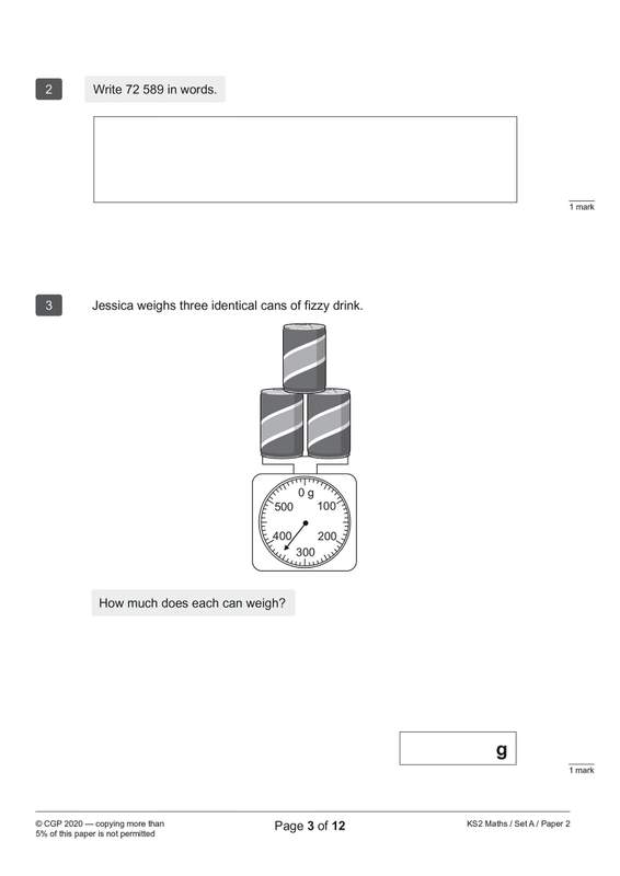 Sample of KS2 Maths SATs Practice Papers 5 Pack Bundle Year 6 CGP with Answers NEW ()