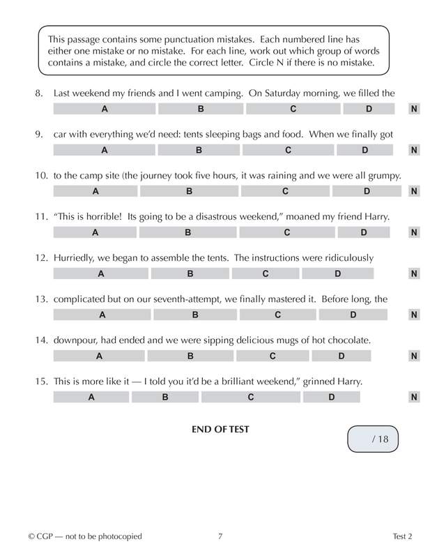 Sample of 11+ GL 10-Min Tests English Maths Reasoning Pack Ages 10-11 CGP with Answers NEW ()