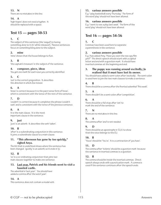 Sample of 11+ GL 10-Min Tests English Maths Reasoning Pack Ages 10-11 CGP with Answers NEW ()