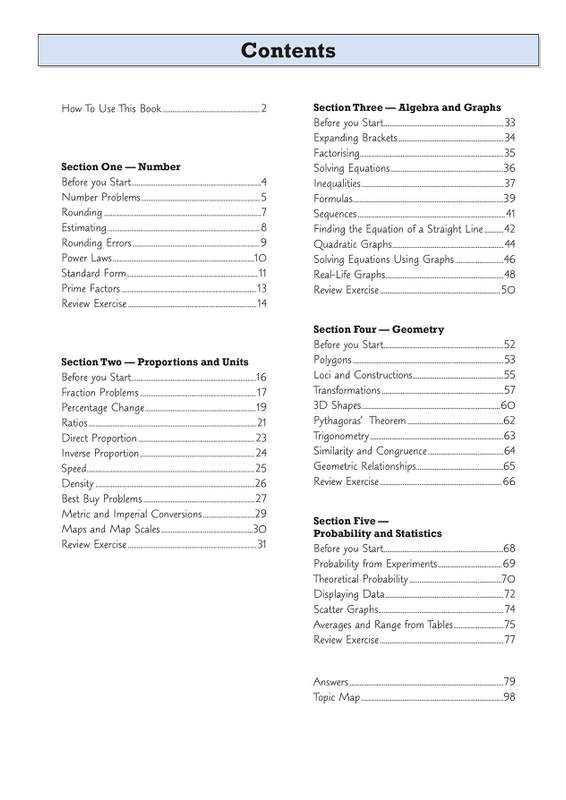 Sample of Year 9 Maths Workbook Pack Ages 13-14 CGP Collins KS3 with Answers NEW ()