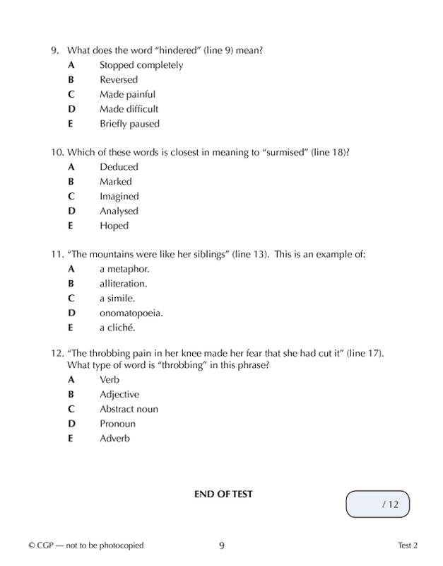 Sample of 11+ GL 10-Min Tests English Maths Reasoning Pack Ages 10-11 CGP with Answers NEW ()