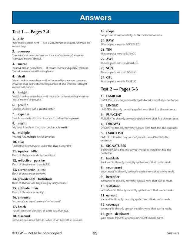 Sample of 11+ GL 10-Min Tests English Maths Reasoning Pack Ages 10-11 CGP with Answers NEW ()