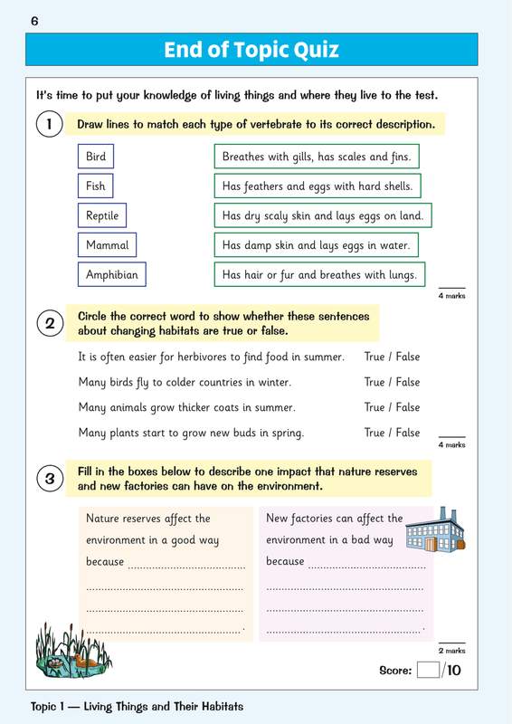 Sample of KS2 Year 4 English Maths Science Question Books Pack Ages 8-9 CGP with Answers ()