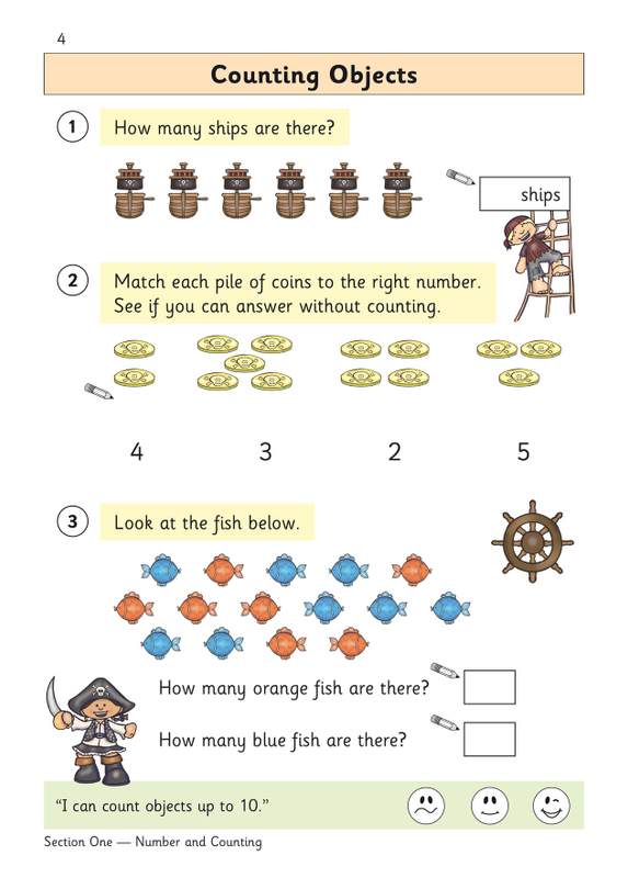 Sample of Reception English & Maths Practice Books Pack Ages 4-5 CGP with Answers NEW ()