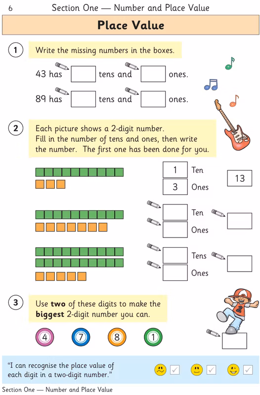Sample of KS1 Year 2 English & Maths Question Books Ages 6-7 CGP with Answers NEW ()