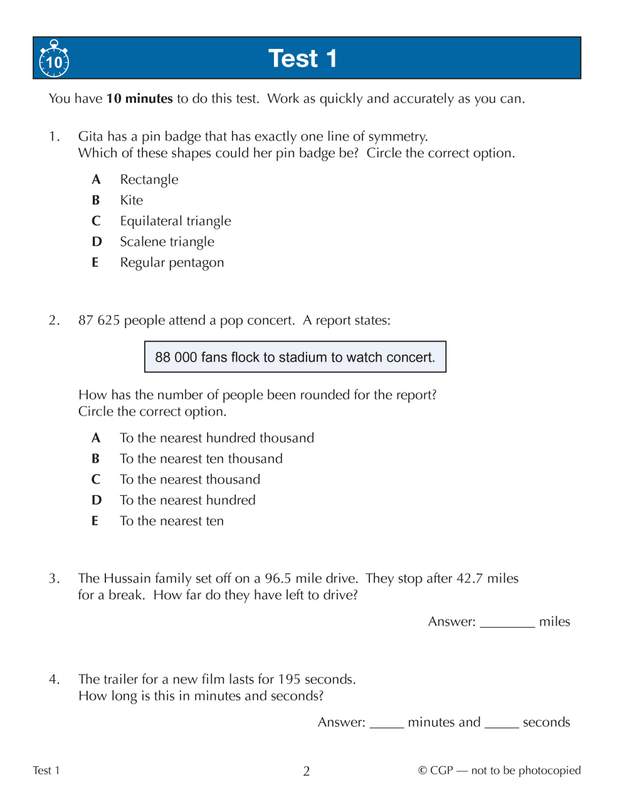 Sample of 11+ GL 10-Min Tests English Maths Reasoning Pack Ages 10-11 CGP with Answers NEW ()