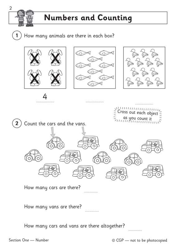 Sample of Reception Maths Workbook Pack Ages 4-5 CGP Schofield & Sims with Answers NEW ()