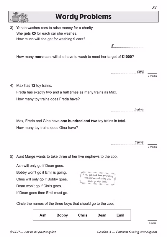 Sample of KS2 Maths SAT Buster Book Set 2027 Ages 10-11 CGP with Answers NEW ()