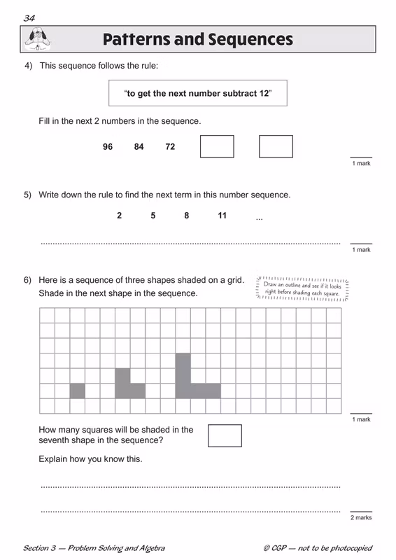 Sample of KS2 Maths SAT Buster Book Set 2027 Ages 10-11 CGP with Answers NEW ()