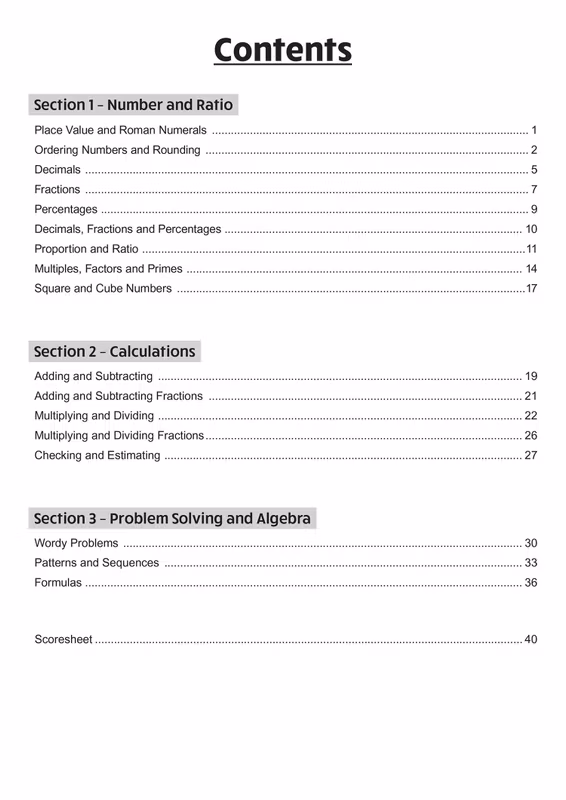 Sample of KS2 Maths SAT Buster Book Set 2027 Ages 10-11 CGP with Answers NEW ()