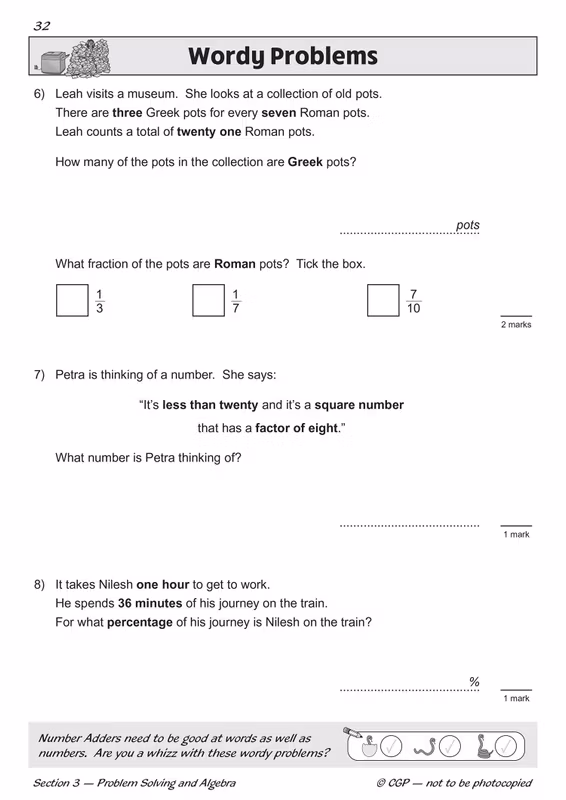 Sample of KS2 Maths SAT Buster Book Set 2027 Ages 10-11 CGP with Answers NEW ()