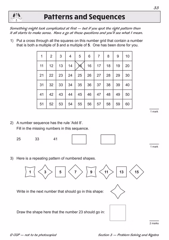 Sample of KS2 Maths SAT Buster Book Set 2027 Ages 10-11 CGP with Answers NEW ()