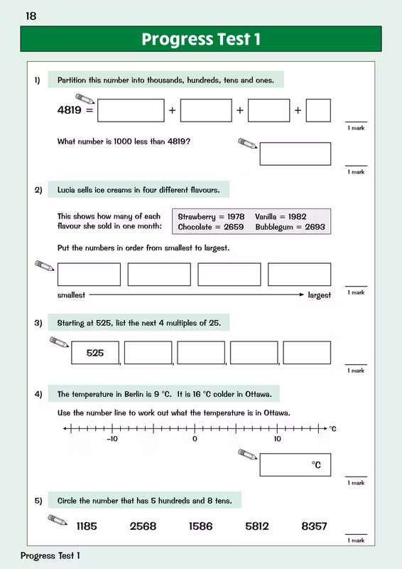 Sample of KS2 Year 4 English Maths Science Question Books Pack Ages 8-9 CGP with Answers ()