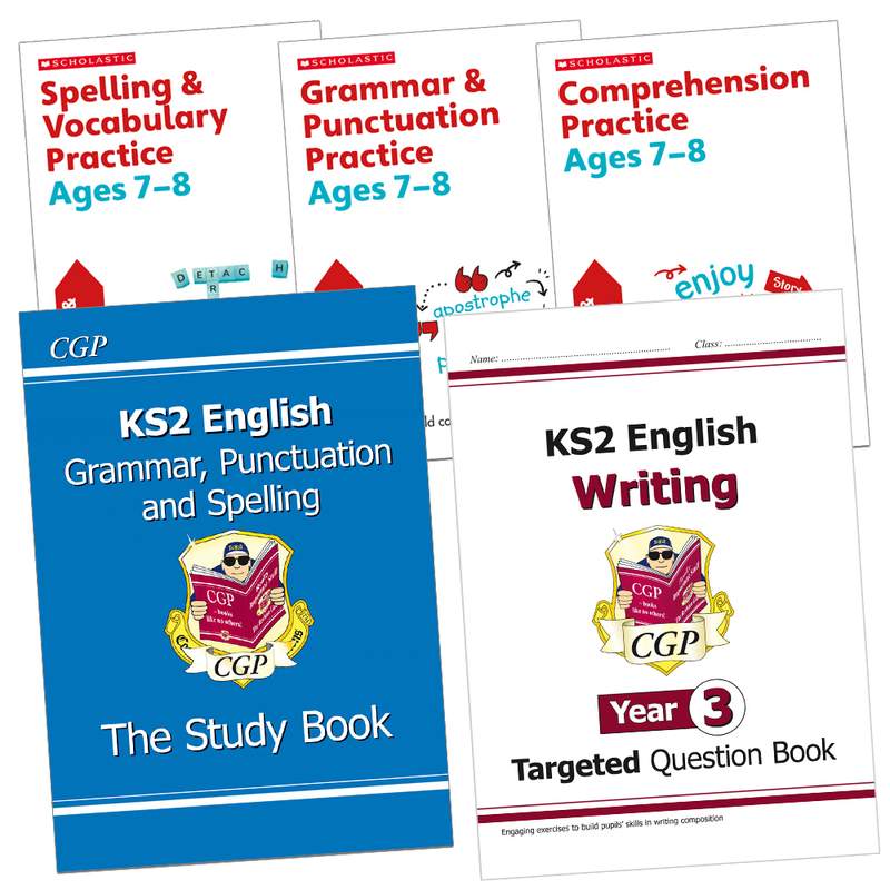 Sample of Year 3 Complete Pack 15 Books Ages 7-8 CGP Scholastic with Answers NEW ()