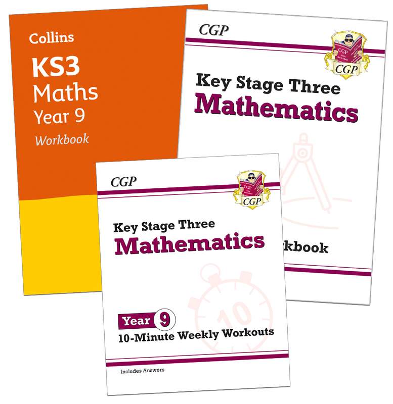 Year 9 Maths Workbook Pack Ages 13-14 CGP Collins KS3 with Answers NEW