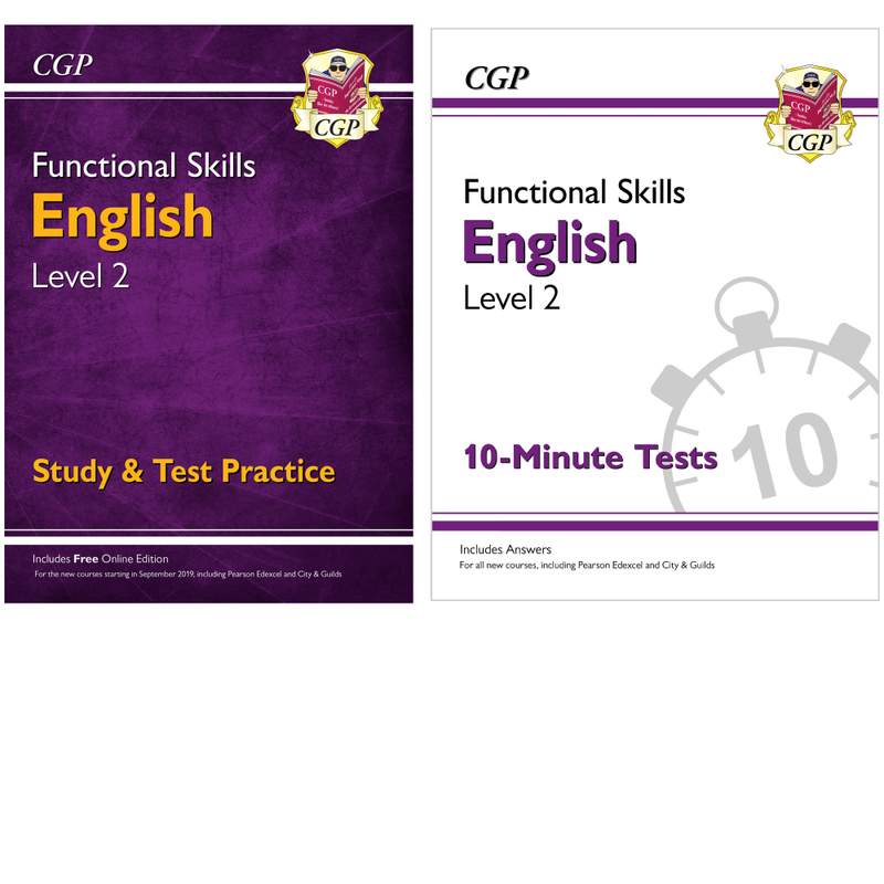 Functional Skills English Level 2 Pack CGP Study & Tests with Answers NEW