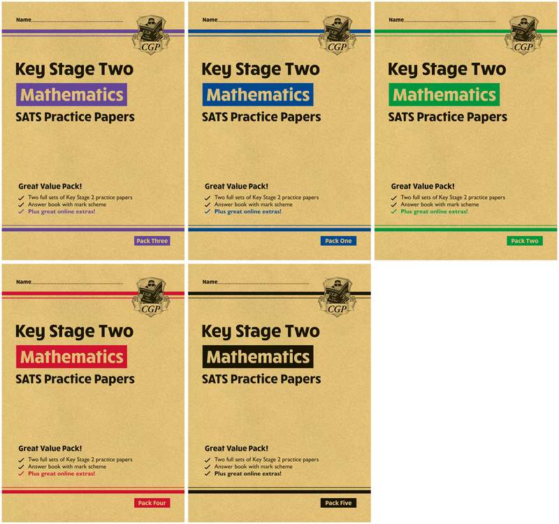 KS2 Maths SATs Practice Papers 5 Pack Bundle Year 6 CGP with Answers NEW