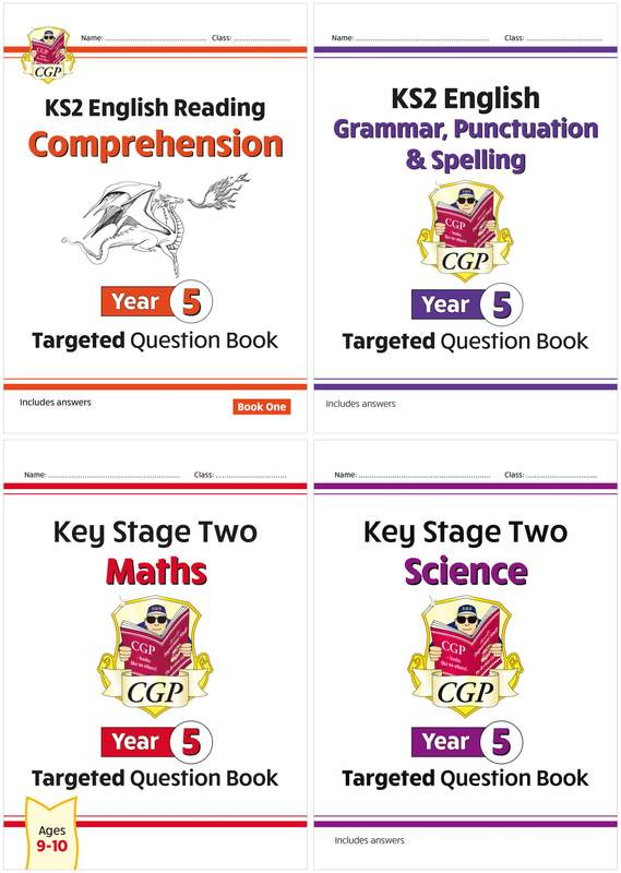 KS2 Year 5 English Maths Science Question Books CGP Ages 9-10 with Answers NEW